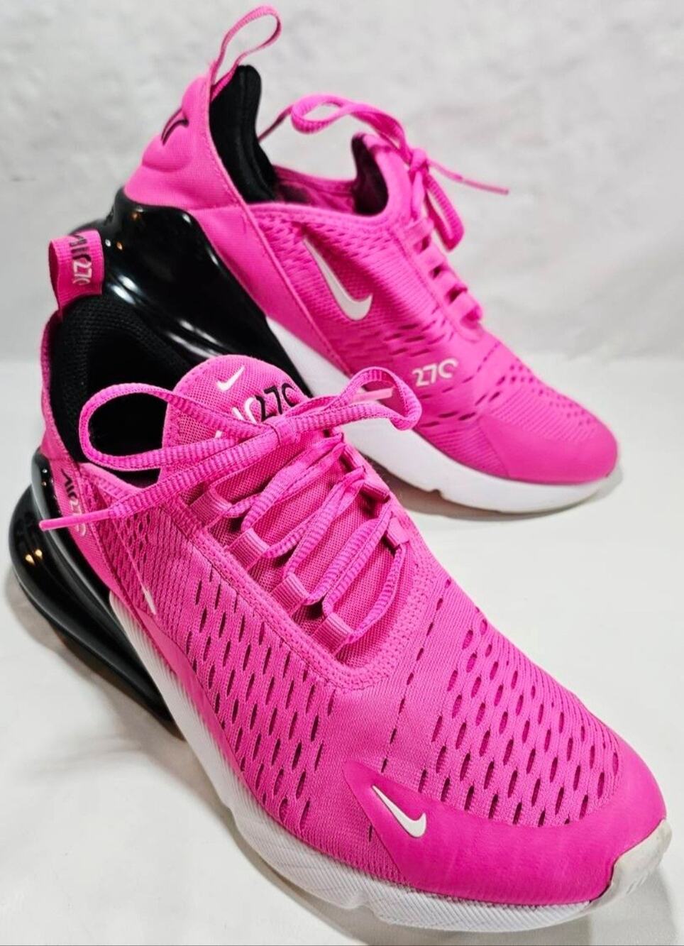 Nike Air Max 270 Laser Fuchsia/Summit White 943345 602 Big Kid's Sz 5.5Y